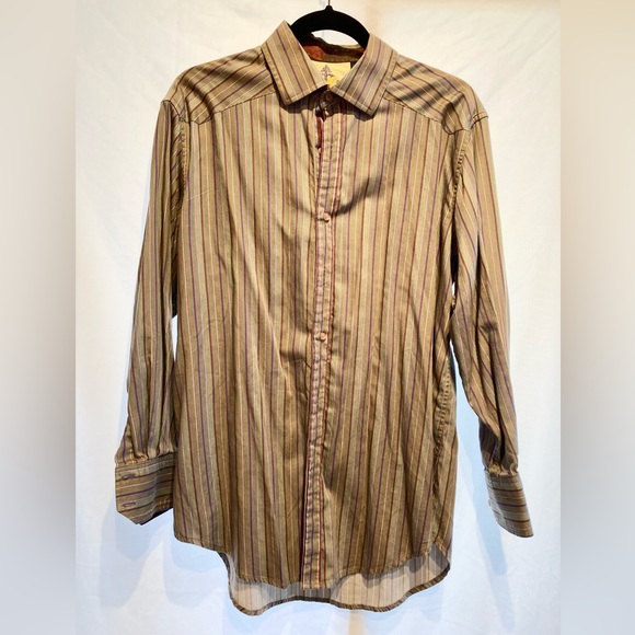 Robert Graham Men's Colorful Striped Shirt - Picture 4 of 6